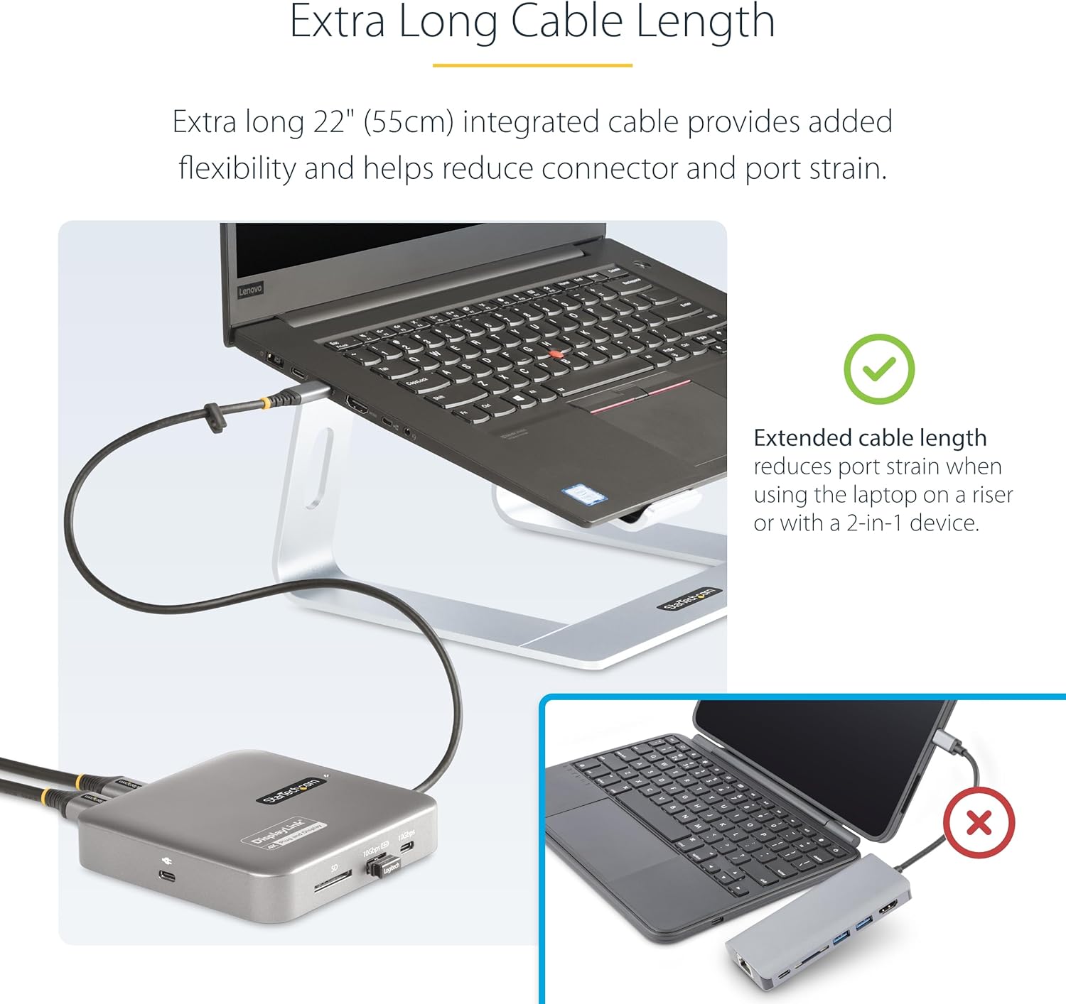 StarTech.com USB C Docking Station, Dual 4K 60Hz HDMI Hub for MacBook Pro (M1/M2/M3/M4) and Windows, USB-A/USB-C 10Gbps Hub