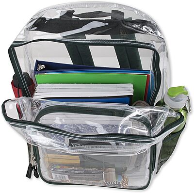 TRAILMAKER Heavy Duty Clear Backpack | Transparent Stadium-Approved for Women, Men, School, Travel