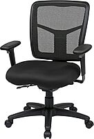 Office Star ProGrid Breathable Mesh Back Manager's Office Chair with Built-in Lumbar Support and 2-Way Adjustable Padded