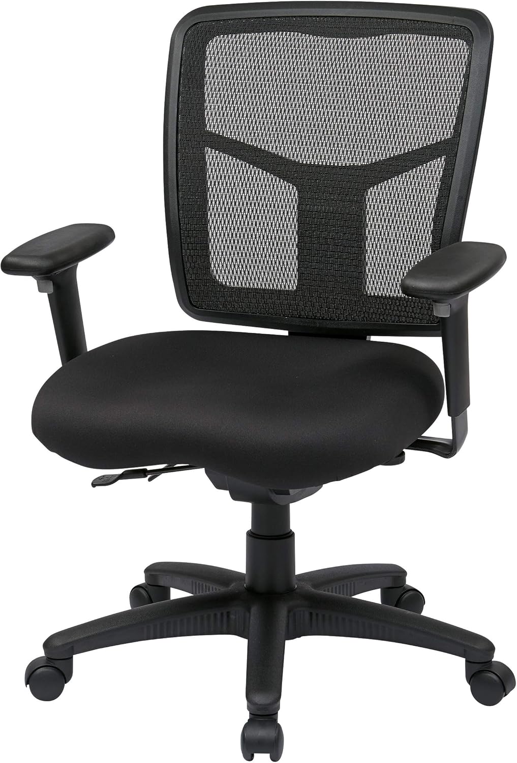 Office Star ProGrid Breathable Mesh Back Manager's Office Chair with Built-in Lumbar Support and 2-Way Adjustable Padded