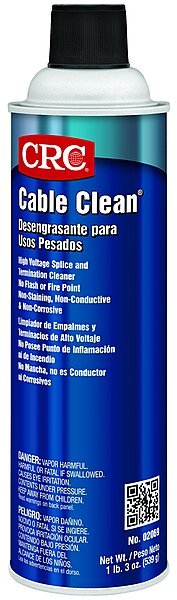 CRC Cable Clean High Voltage Splice Cleaner 02069 – 19 WT OZ, Suitable for Cable Splicing and Terminating 19 Oz 1 Pack