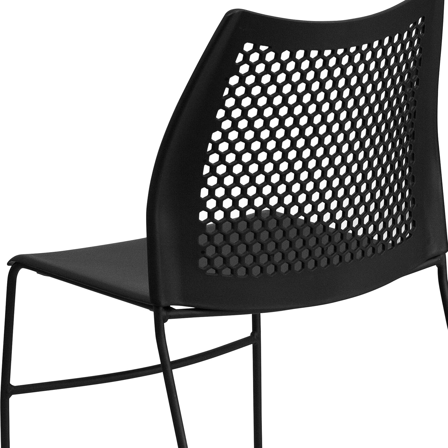 Flash Furniture HERCULES Series 661 lb Capacity Stack Chair with Air-Vent Back and Sled Base