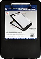 SAUNDERS SlimMate Letter-Size Plastic Storage Clipboard with Low-Profile Clip