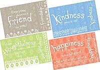 Barker Creek Award & Bookmark Set, Encourage Thoughtfulness, Mixed-Design, 120 Awards (30 Each of 4 Designs), 120 Coordinating Bookmarks (30 Each of 4 Designs) (3866) Set of 4