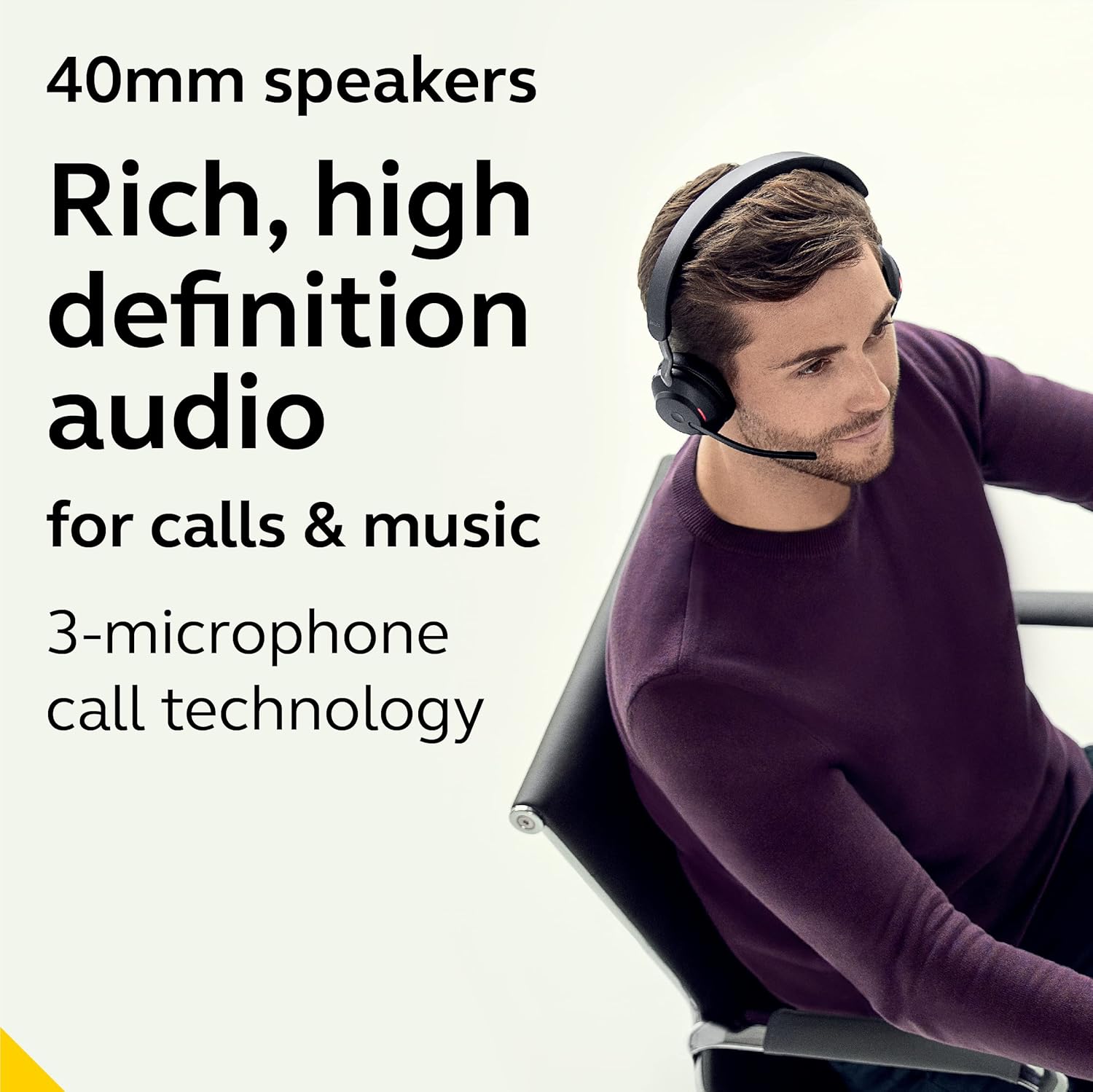 Jabra Evolve2 65 Headset With Charging Stand - Stereo - USB Type A - Wireless - Bluetooth - Over-the-head - Binaural
