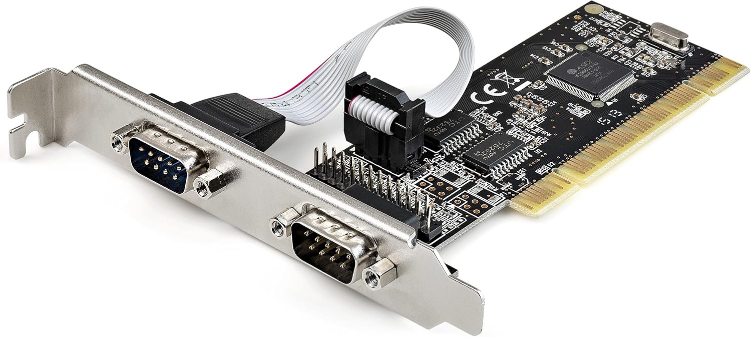 StarTech.com PCI Serial Parallel Combo Card with Dual Serial RS232 Ports (DB9) & 1x Parallel LPT Port (DB25)