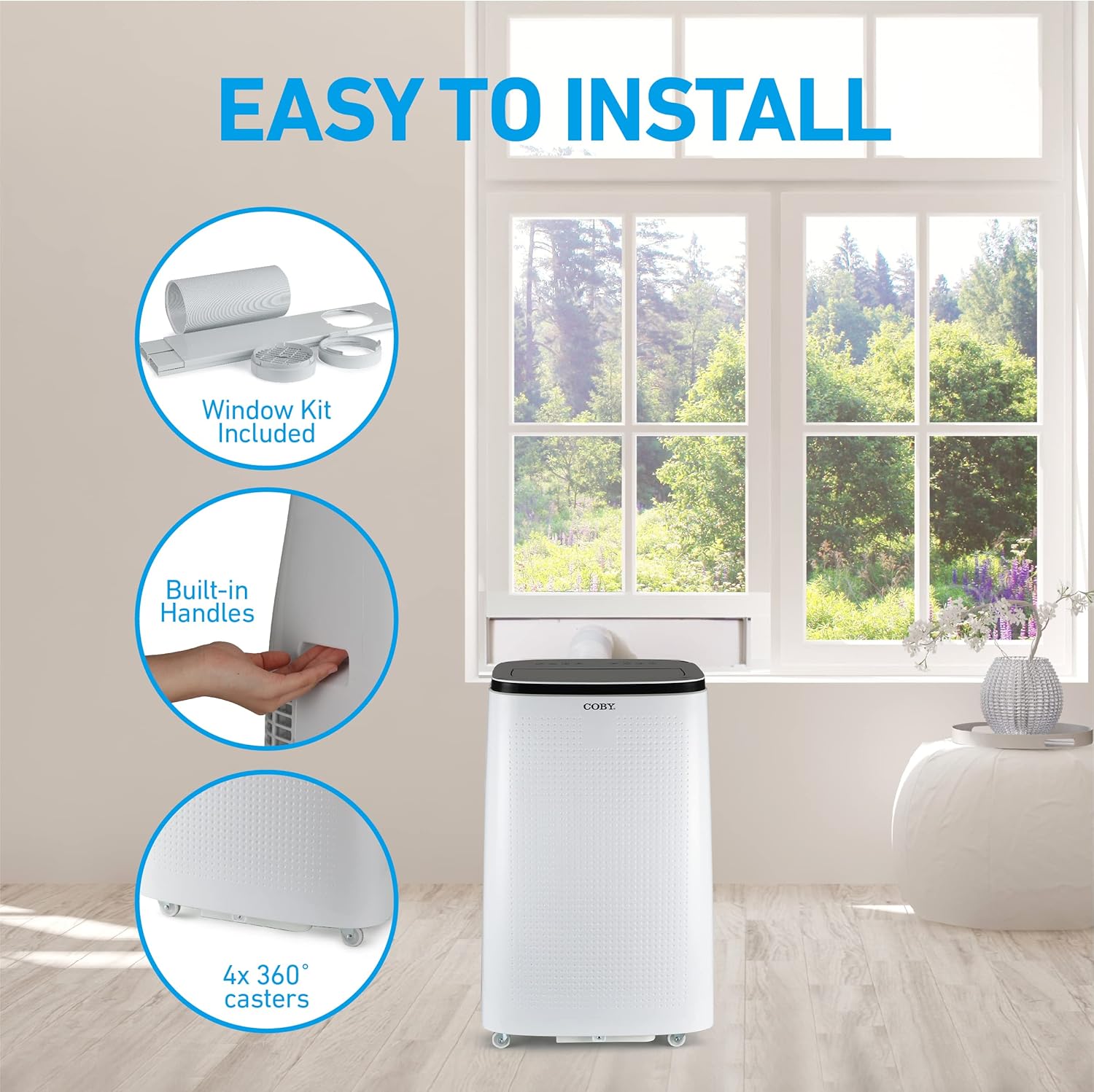 COBY Portable Air Conditioner - AC, Dehumidifier & Fan
