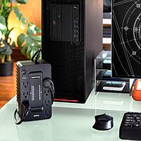 CyberPower ST625U Standby UPS System, 625VA/360W, 8 Outlets, 2 USB Charging Ports, Compact, Black