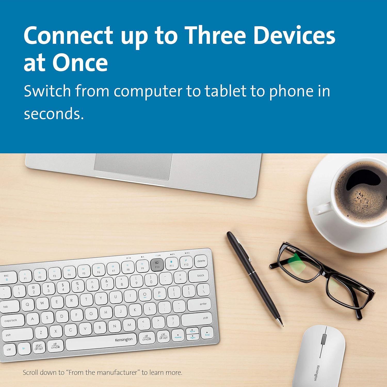 Kensington Multi-Device Dual Wireless Compact Keyboard