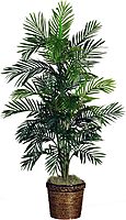 Nearly Natural 5289 6.5ft Golden Cane Palm Silk Tree, Green