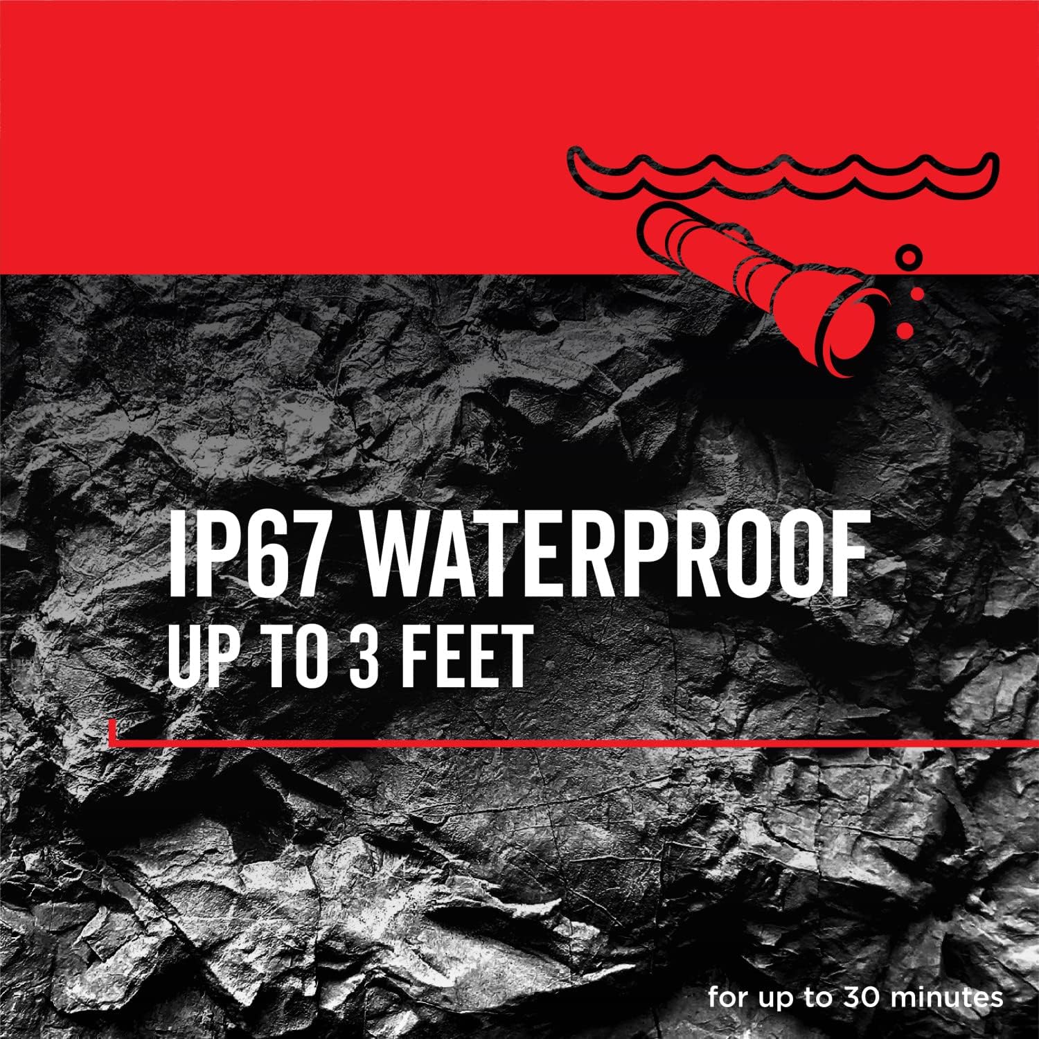 Rayovac - DIY3AAA-BE Virtually Indestructible LED Flashlight, 300 Lumen Waterproof Tactical Flashlight