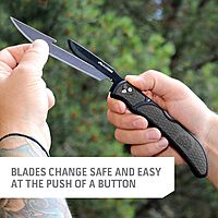 OUTDOOR EDGE RazorBone Replaceable Blade Folding Hunting Knife Kit, 6-Blade Combo