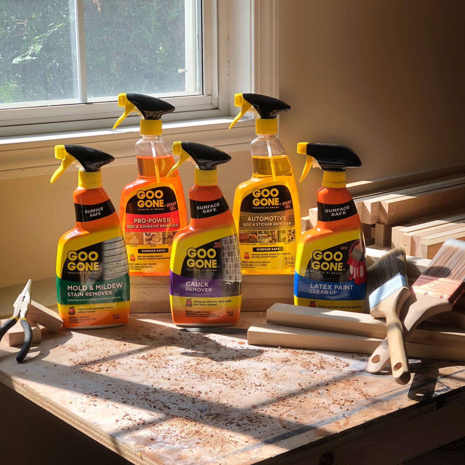Goo Gone Pro-Power Spray Gel - 24 Ounce - Surface Safe, Great Cleaner, No Harsh Odors, Removes Stickers, Can Be Used On Tools