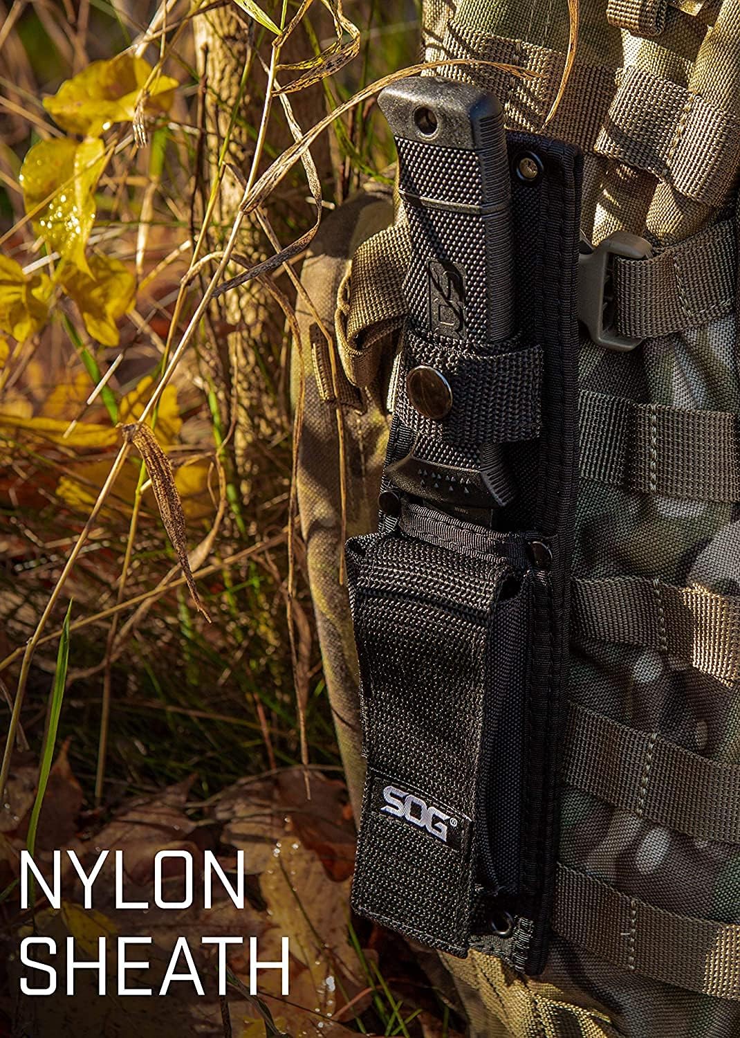 SOG Fixed Blade Knives with Sheath - SEAL Pup Tactical Knife, Survival Knife and Hunting Knife w/ 4.75 Inch Blade and Knife