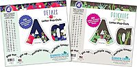 BARKER CREEK Letter Pop-Outs, 4" Multicolor Designer Letters for Bulletin Boards, Posters and Displays