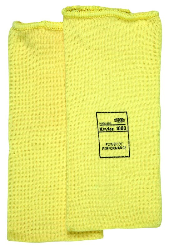 MCR Safety 9370 Kevlar Regular Weight 24 Gauge Plain Sleeve, Yellow, 8-Inch, 1-Pair