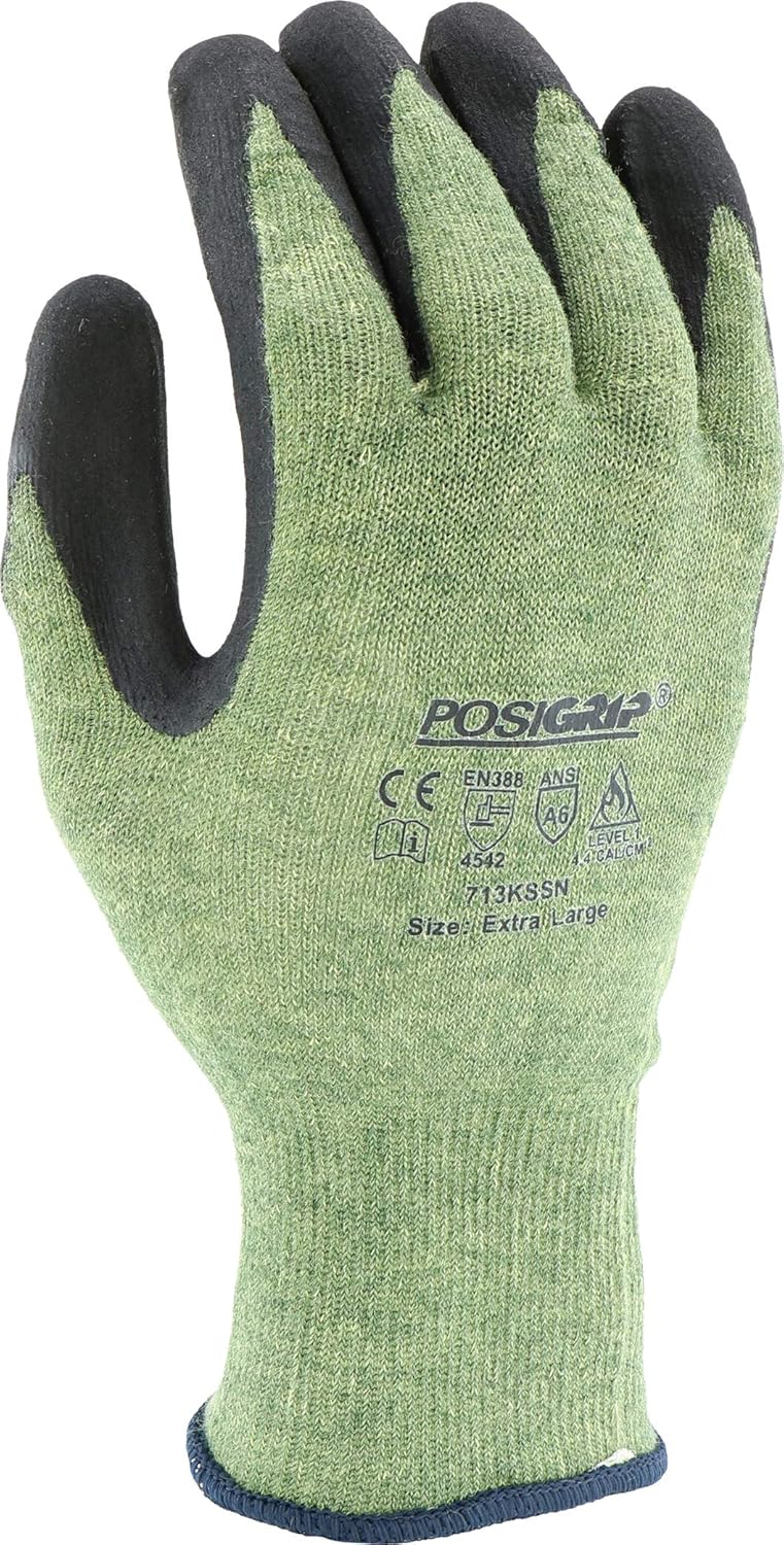 West Chester 713KSSN Kevlar/Steel Cut Resistant Gloves – [Pack of 12] Green, Medium