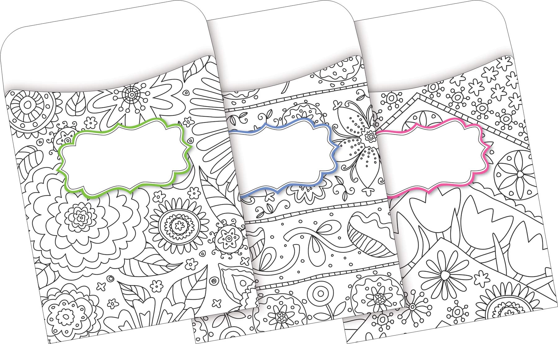 Barker Creek Peel & Stick Library Pockets, Color Me!