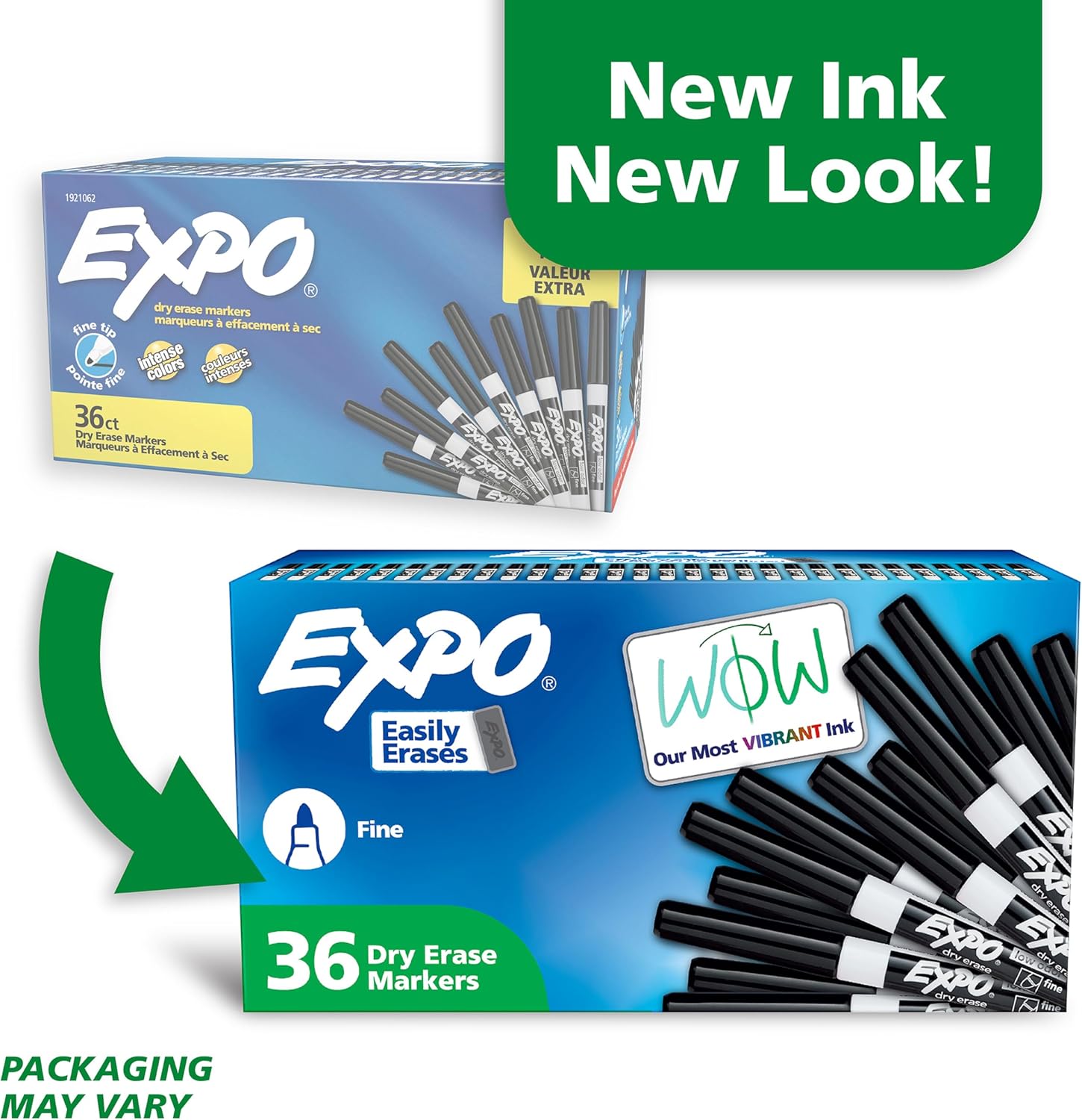 EXPO Fine Tip Dry Erase Markers Low Odor Black Ink 36-Count Set Ideal for Classroom Office and Home Use 36 Count