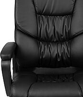 Flash Furniture Fundamentals Big & Tall Swivel LeatherSoft Office and Gaming Chair, Ergonomic Office Chair with Padded Armrests and Adjustable Height, Black