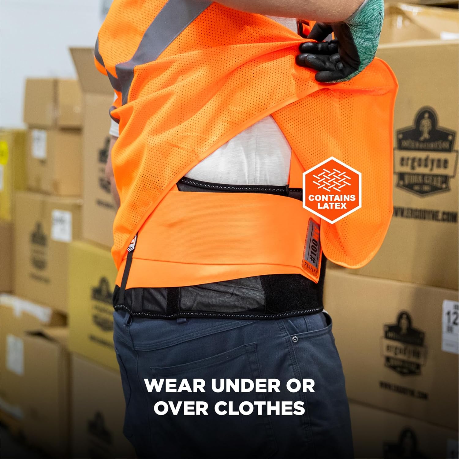 Ergodyne ProFlex 100HV Hi-Vis Spandex Back Support Belt