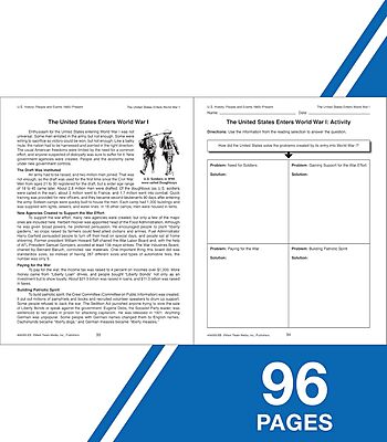 Mark Twain US History Workbook, Middle School Books Covering People and Events 1865 to Present Day