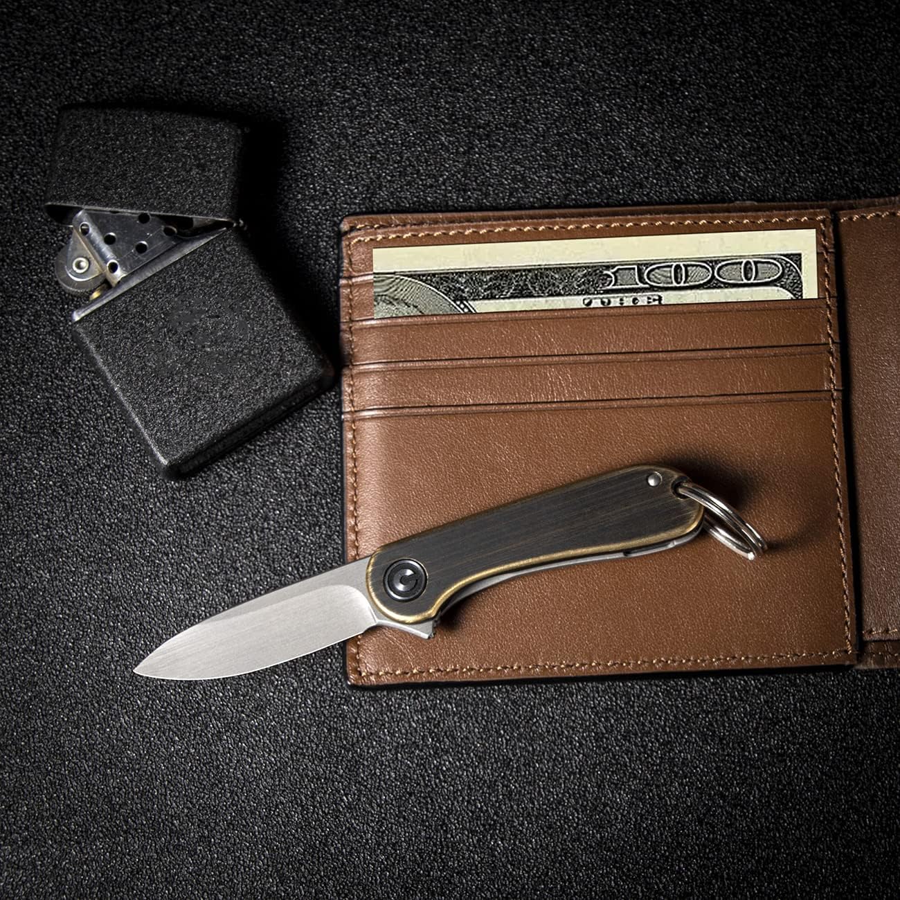 CIVIVI Mini Elementum Flipper Pocket Knife with 1.83" 14C28N Blade
