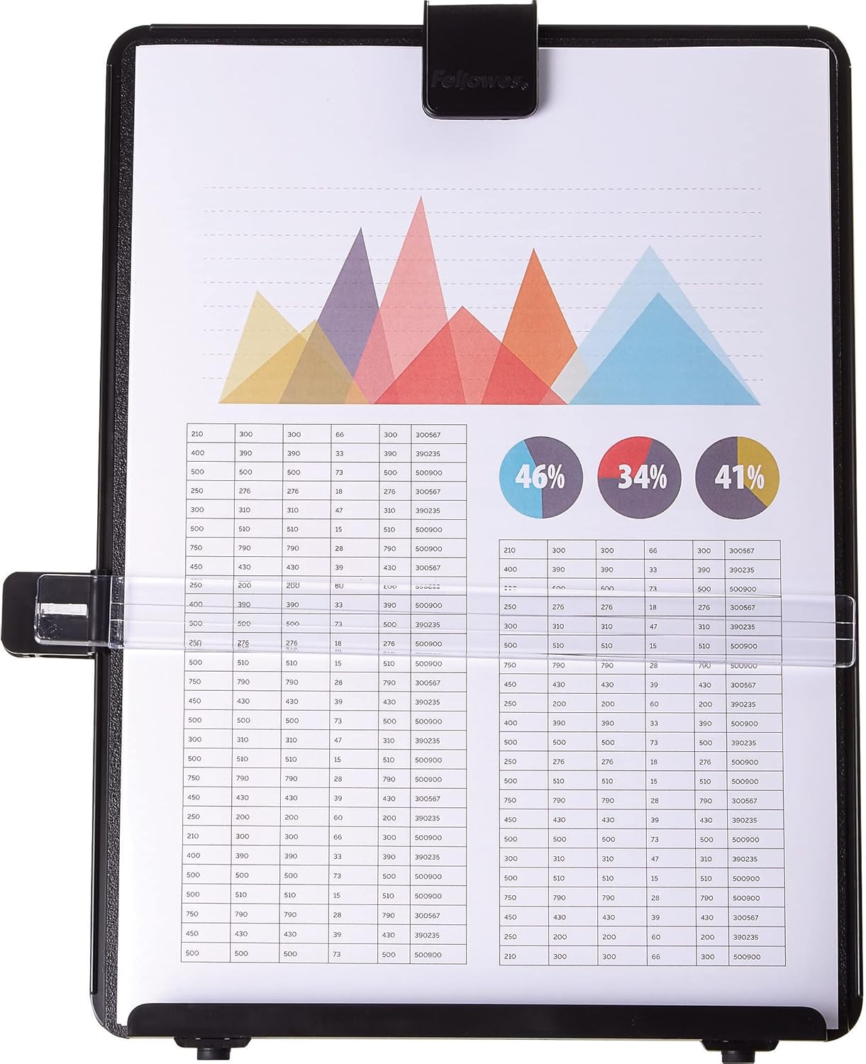 Fellowes Letter Sized Non-Magnetic Copyholder, Black (21106), 7.38 x 10.13 x 11.25 inches