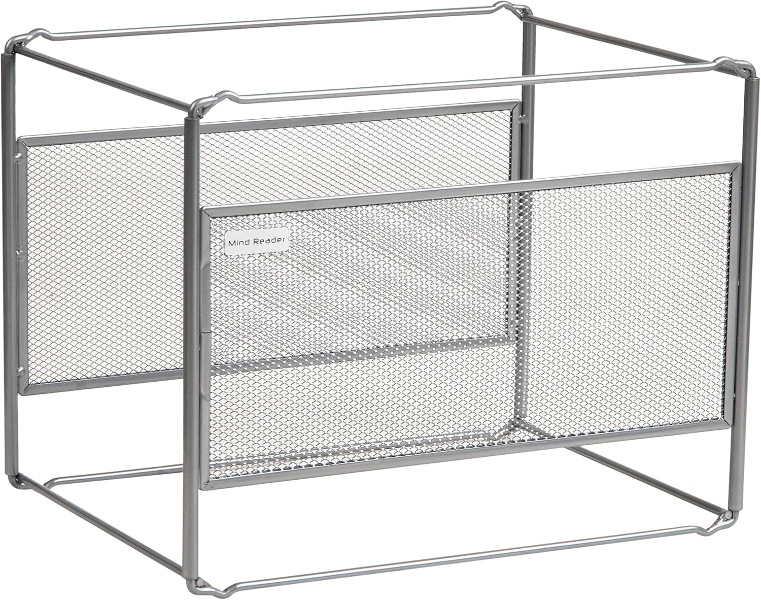 Mind Reader Hanging File Folder Organizer, Desktop Organizer, Metal Mesh, 13" L x 9.75" W x 10.25" H