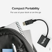Plugable DisplayPort to VGA Adapter - Supports DisplayPort-Equipped Windows and Linux Systems to VGA Displays up to 1080p