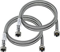 Certified Appliance Accessories Washing Machine Hoses (2 Pack), Hot and Cold Water Supply Lines, 6 Feet
