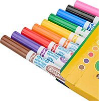 Crayola Ultra-Clean Washable Markers, Broad Tip, Assorted Classic Colors, Box Of 10