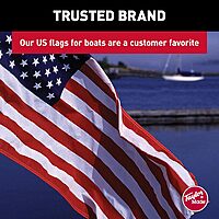 Taylor Made Sewn American Flag for Boats, 16" x 24", Marine-Grade Nylon, Fade Resistant, Brass Grommets