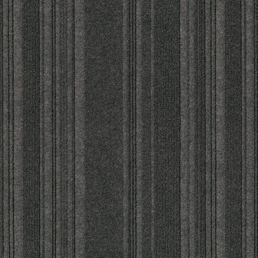 Foss Peel and Stick First Impressions Barcode Black Ice 24 in. x 24 in. Commercial Carpet Tile (15 Tiles/Case)