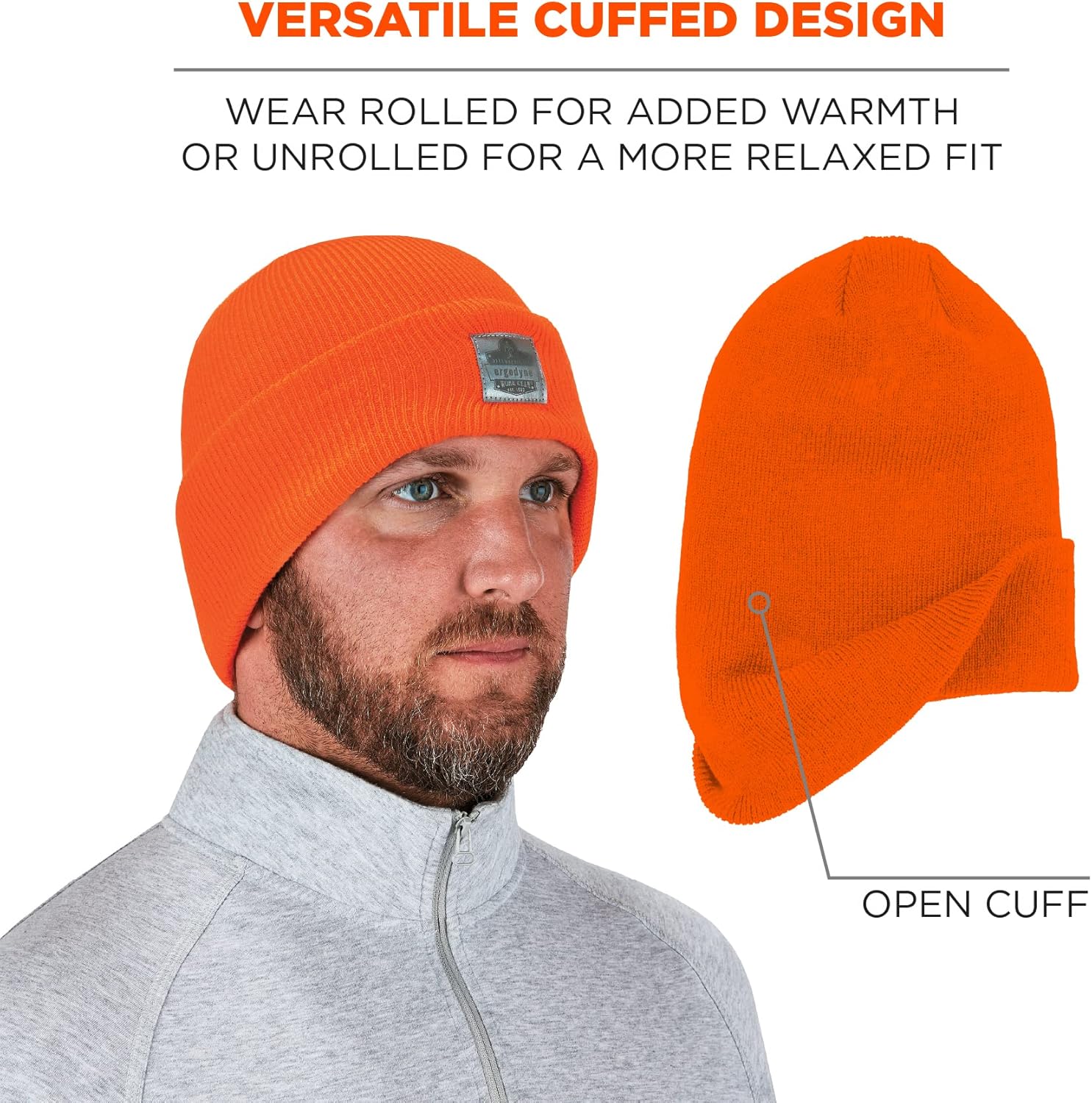 Ergodyne N-Ferno 6806 Cuffed Rib Knit Acrylic Beanie