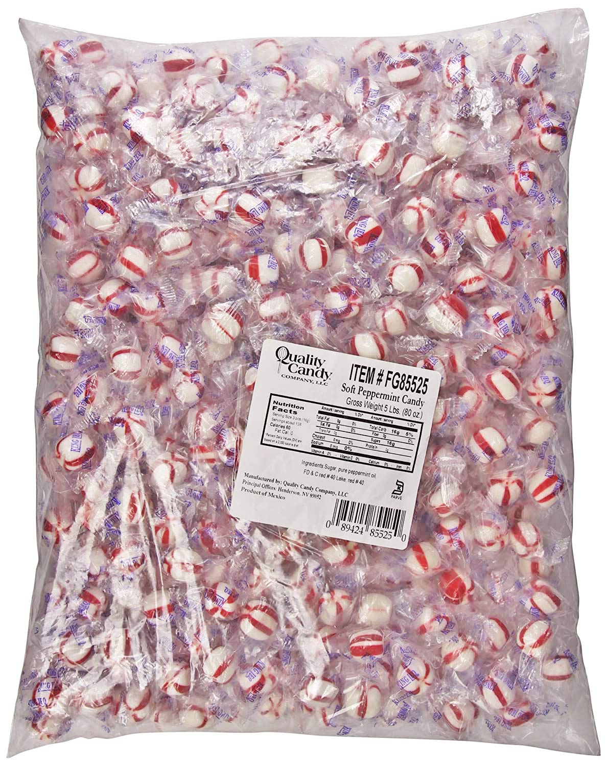 King Leo Soft Peppermint Candy, 5 lb Bag