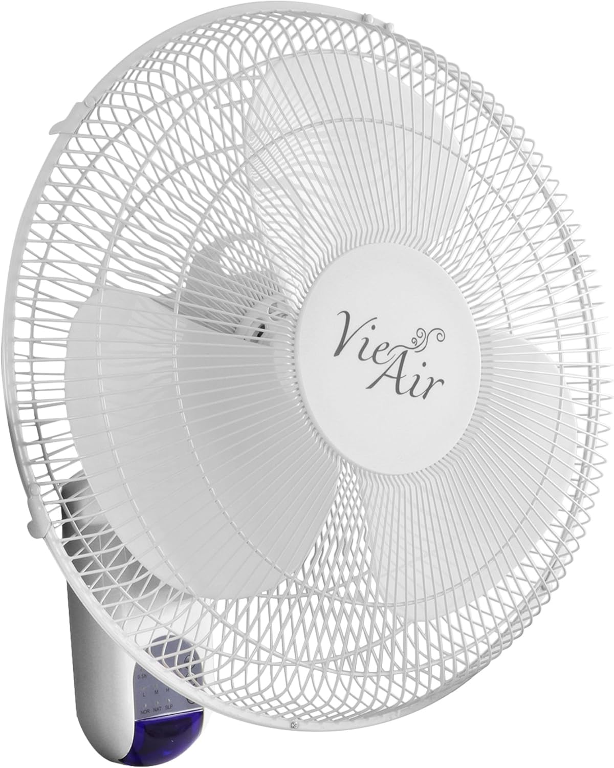 Vie Air 16" Plastic Wall Fan with Remote Control in White