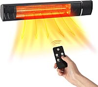 BLACK+DECKER 1500W Outdoor Electric Patio Heater with Remote Control