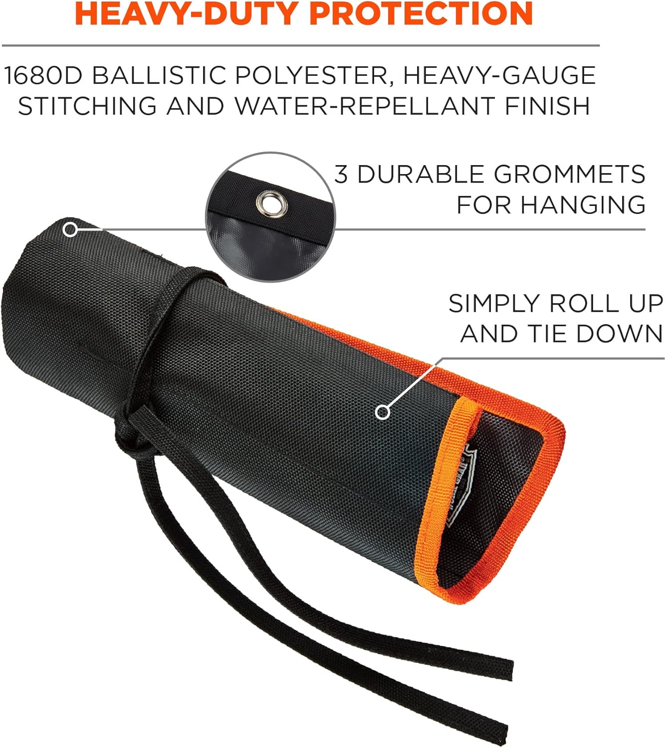 Ergodyne Arsenal 5873 Wrench Roll-Up, 14-Pocket Organizer