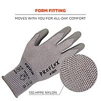 Ergodyne ProFlex 7024 Cut Resistant Work Gloves, PU Coated, 13-Gauge, ANSI A2, Touchscreen-Capable