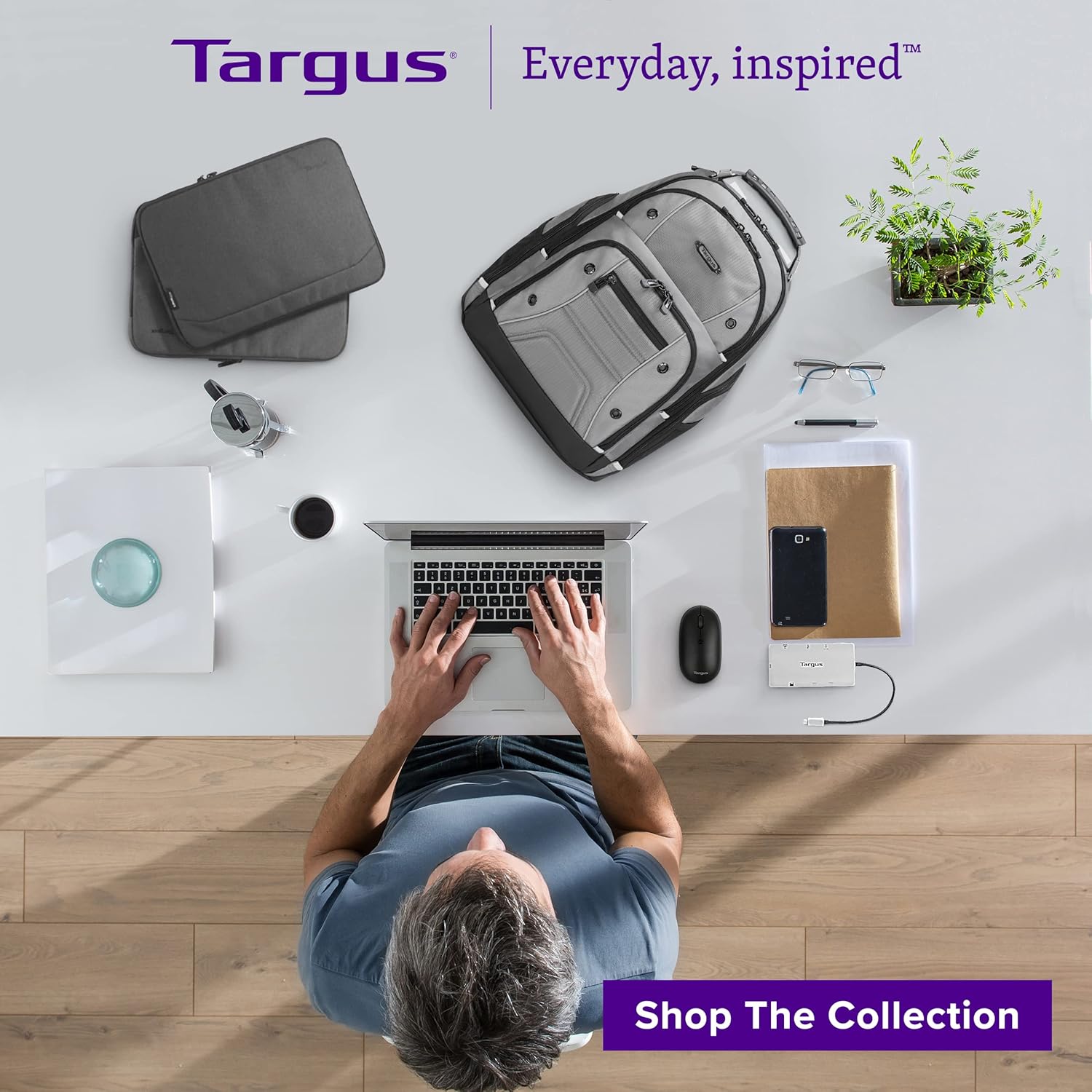 Targus UV-C LED Disinfection Light - Automatically Disinfect High-Touch Surfaces and Devices (AWV339TT)