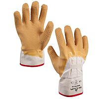 SHOWA 66NFW Natural Rubber Latex Palm Coated General Purpose Work Glove with Cotton Liner, Rough Grip, Large (12 Pair)