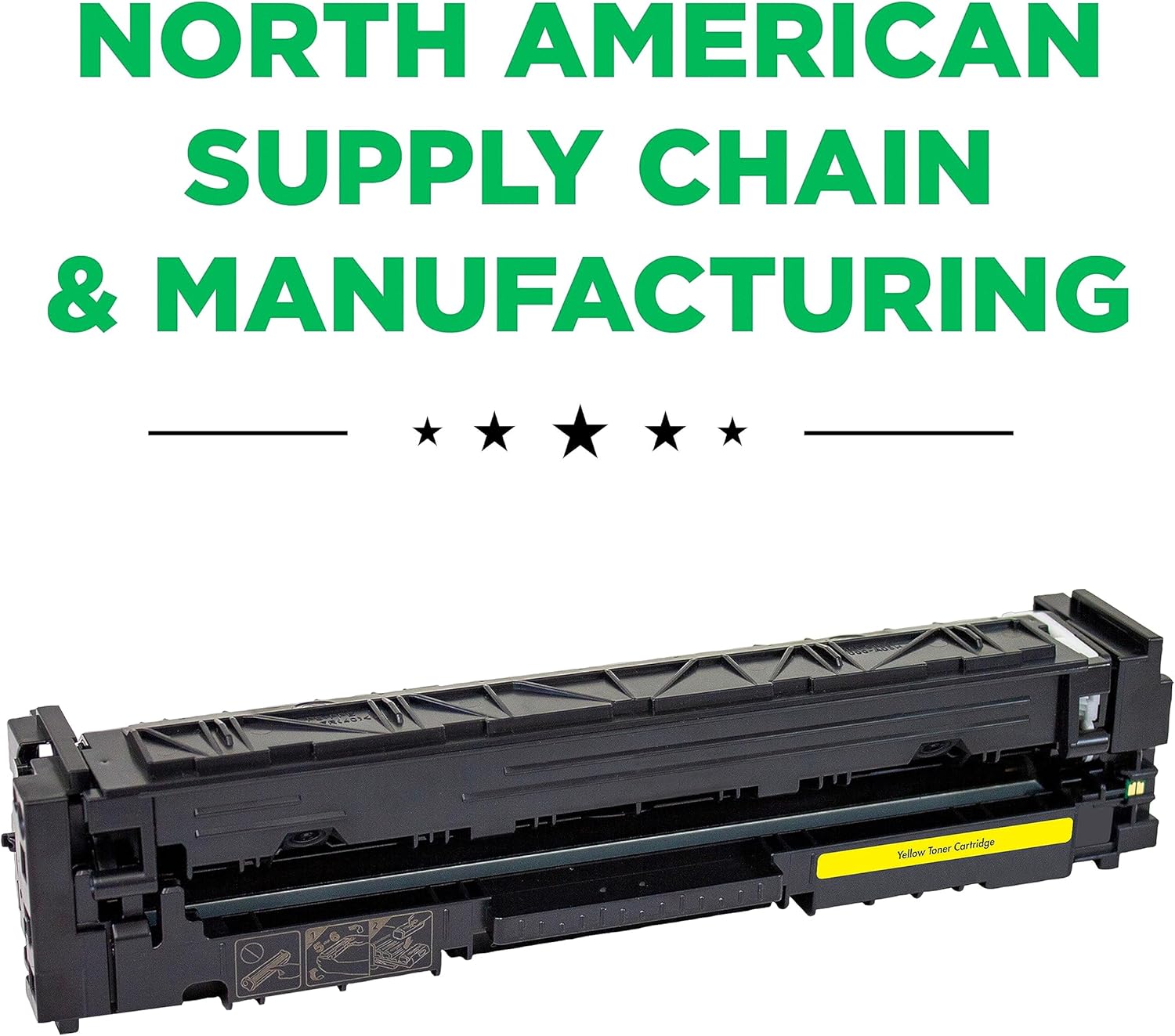 Clover Remanufactured Toner Cartridge (Reused OEM Chip) Replacement for HP 206A (W2112A) | Yellow