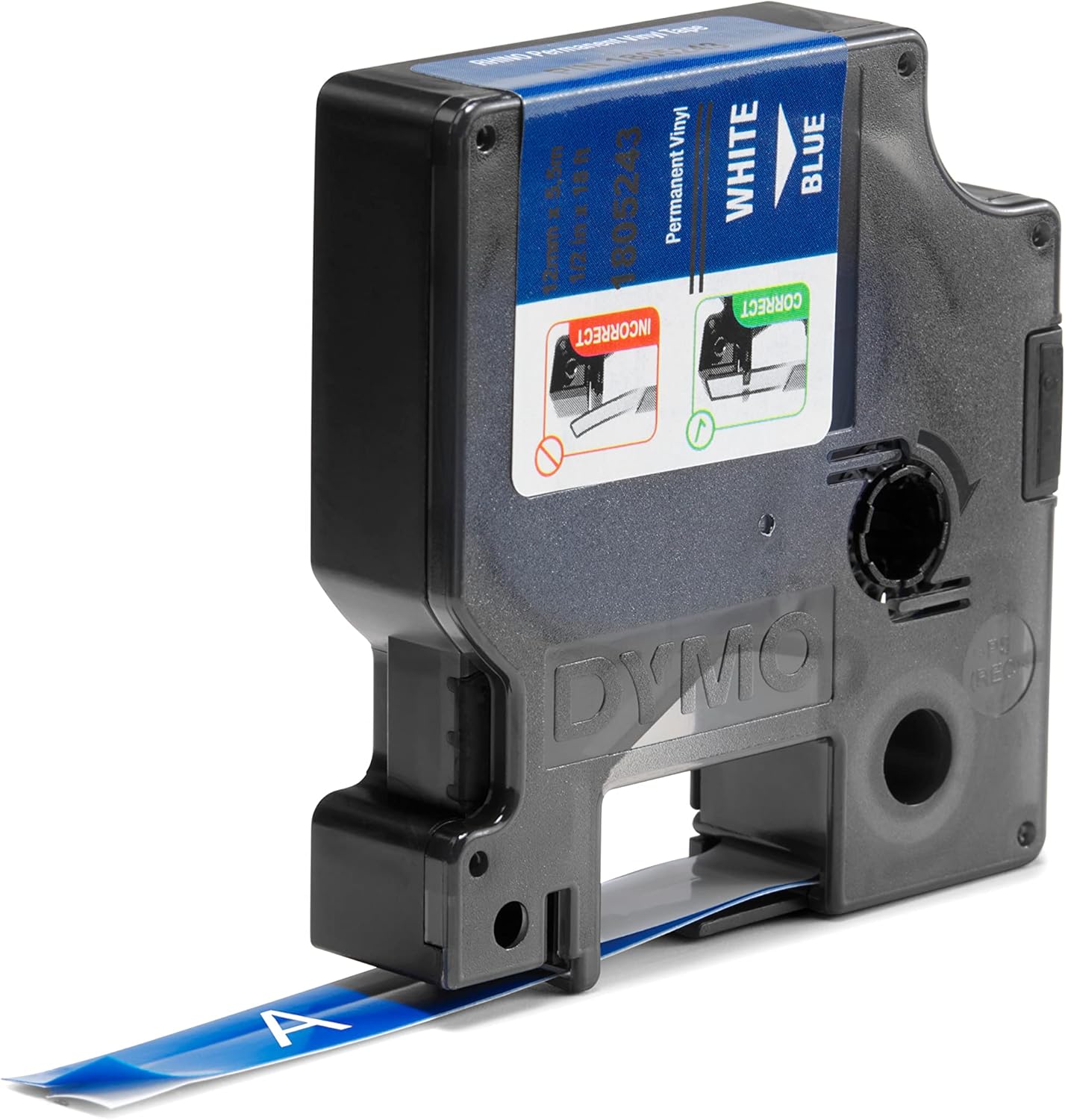 DYMO Rhino Industrial Adhesive Vinyl Label Tape 1/2in x 18ft