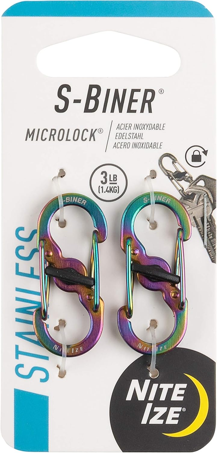 Nite Ize S-Biner MicroLock Stainless Steel Dual-Gate Carabiner Key Holder