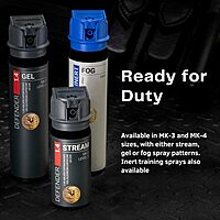 ASP Defender LE Pepper Spray Stream MK3 & Decon Cleanser Spray, Self-Defense OC for Law Enforcement Professionals