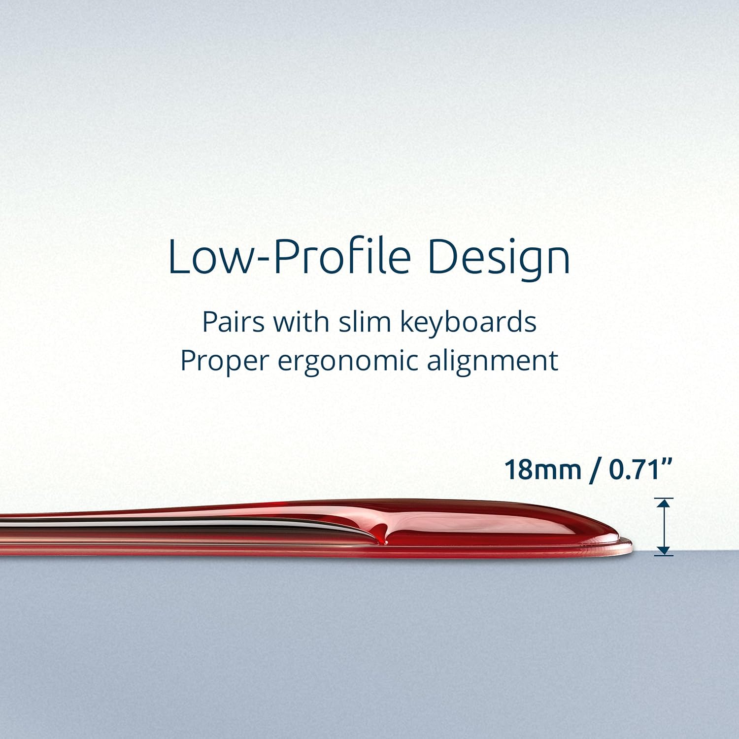 Kensington Slim Duo Gel Wrist Rest for Low-Profile Keyboards, Mice & Trackballs