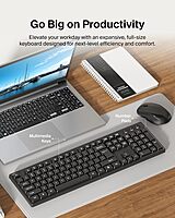 Belkin Wireless Keyboard and Mouse with USB-A Receiver - Keyboard Set withWireless Mouse, Ergonomic Design for Home, Office