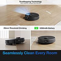 DEEBOT N20e PLUS Robot Vacuum Cleaner - Bagless - 10,000Pa Suction, 350min Runtime - UNBOXED DEAL (BOX SLIGHTLY DAMAGED)