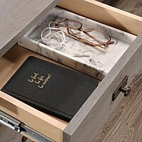 Sauder Cottage Road L Shaped Desk Computer Desk with Drawers and Cable Management